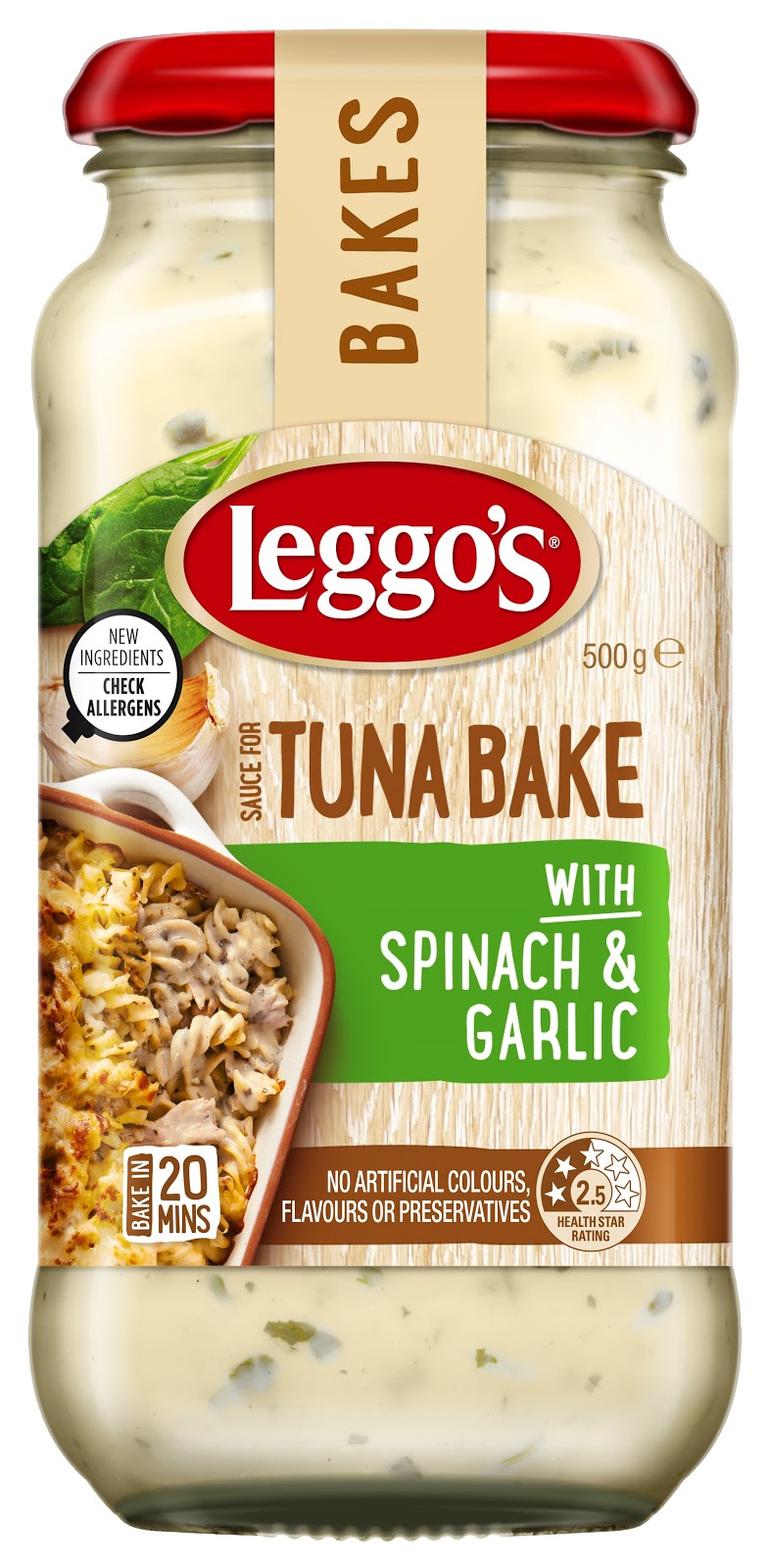 Leggo’s Tuna Bake with Spinach & Garlic 500g NSW Food Authority